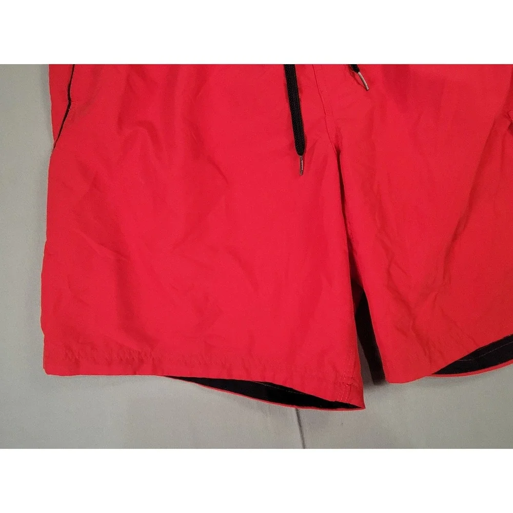Speedo Swim Trunks Mens XL Red Board Shorts Volley Mesh Lined Cargo Pocket